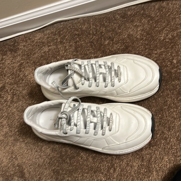 Women Bottega Veneta used white leather sneakers size 41 - Picture 6 of 6